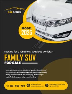 Family SUV for Sale Flyer Template