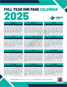 17+ Printable Calendar 2025 Templates in MS Word