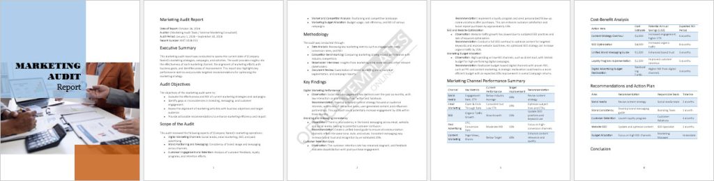 marketing-audit-report-template