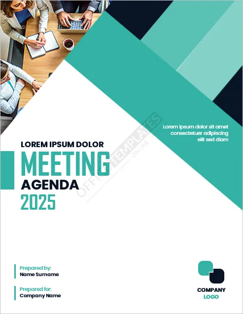 Meeting Agenda Cover Page Template