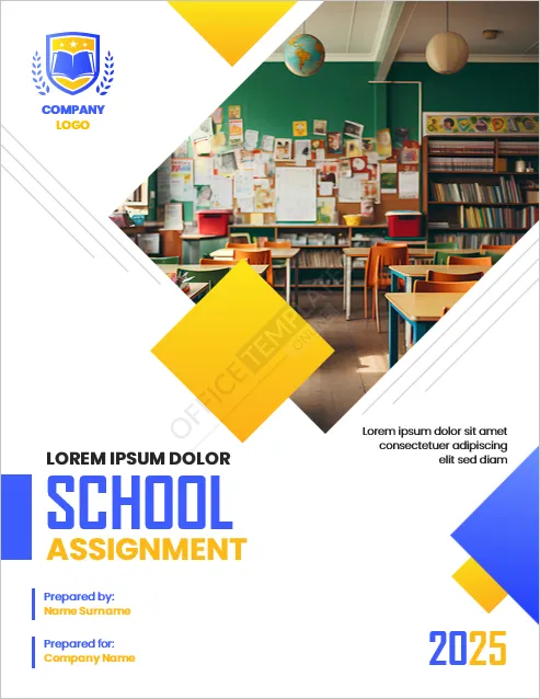 School Assignment Cover Page Template