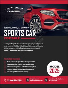 Sports Car for Sale Flyer Template