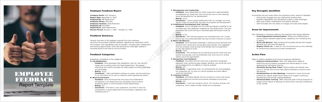 Employee Feedback Report Template