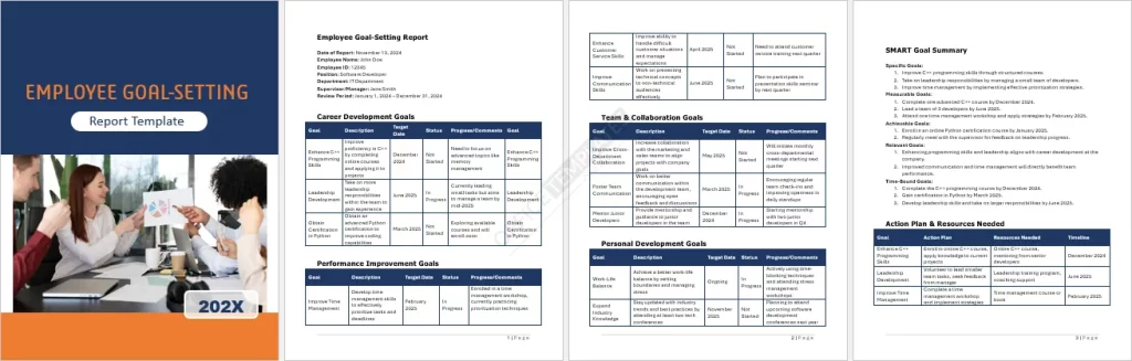 Employee Goal-Setting Report Template