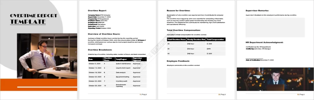 Overtime Report Template