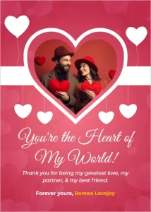 Personalized Photo Valentine’s Day Card Template