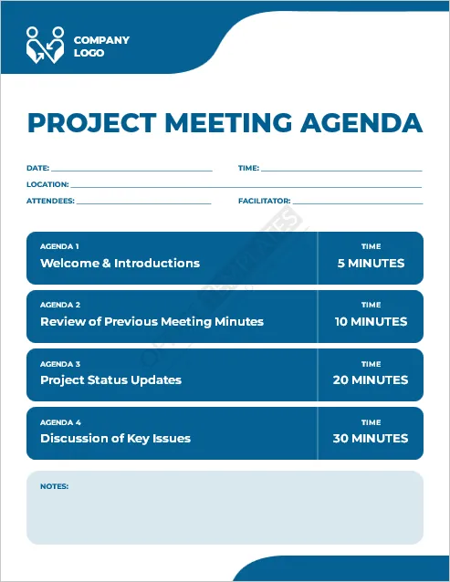 Project Meeting Agenda Template