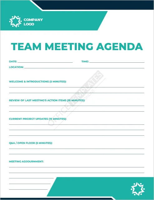 Team Meeting Agenda Template