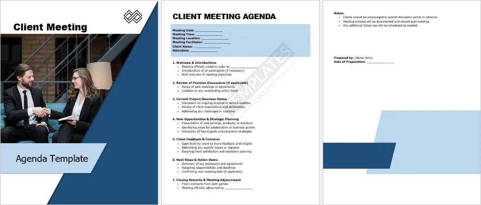 Client Meeting Agenda Template