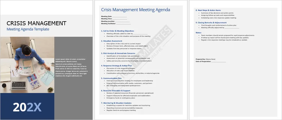 Crisis Management Meeting Agenda Template