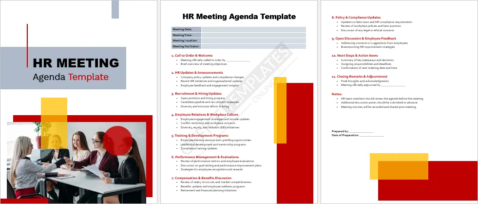 HR Meeting Agenda Template