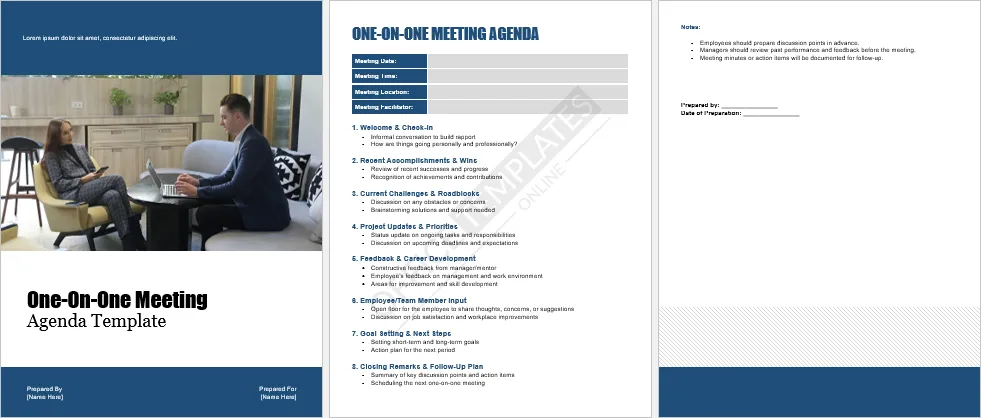 One-on-One Meeting Agenda Template