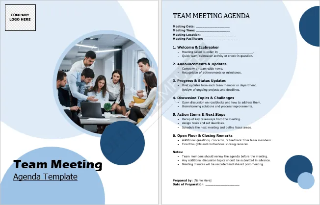 Team Meeting Agenda Template