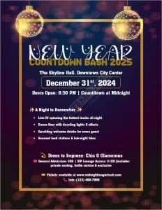New Year Countdown Bash Flyer