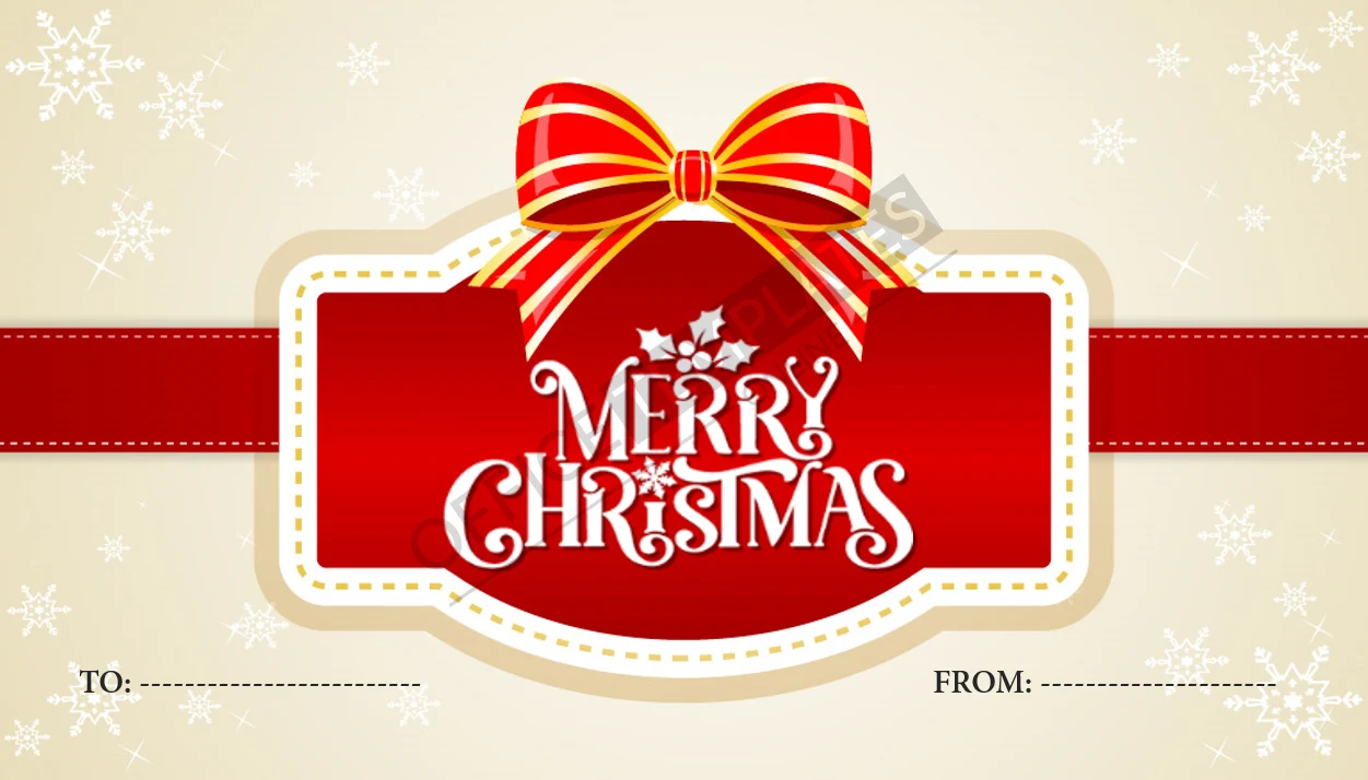 24 Free Christmas Gift Tag \u0026 Label Templates (Word), image size:1251x714