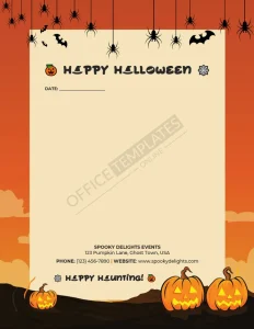 Halloween Letterhead Template