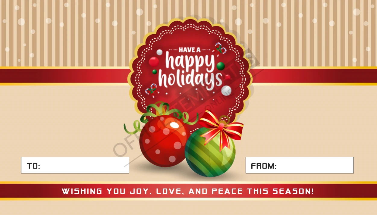 24 Free Christmas Gift Tag \u0026 Label Templates (Word), image size:1251x714