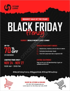 Black Friday Frenzy Flyer Template