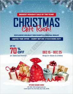 Christmas Gift Rush Flyer Template