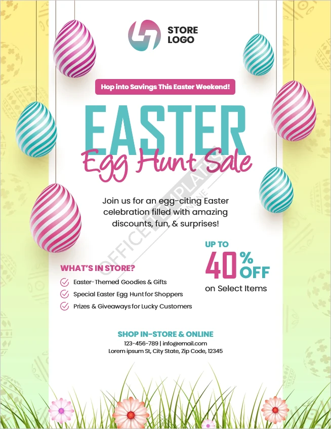 Easter Egg Hunt Sale Flyer Template (Free Word Download)