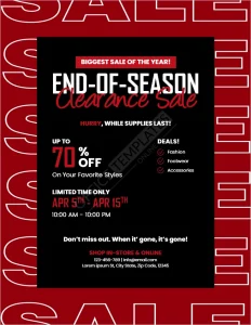 End-of-Season Clearance Flyer Template