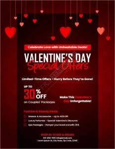 Valentine’s Love Bargains Flyer Template