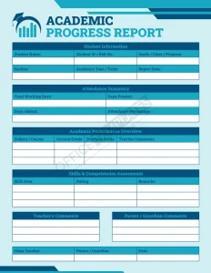 Academic Progress Report Template (Word)