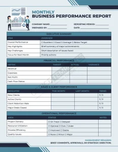 Monthly Business Performance Report