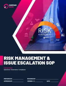 Risk Management & Issue Escalation SOP Template