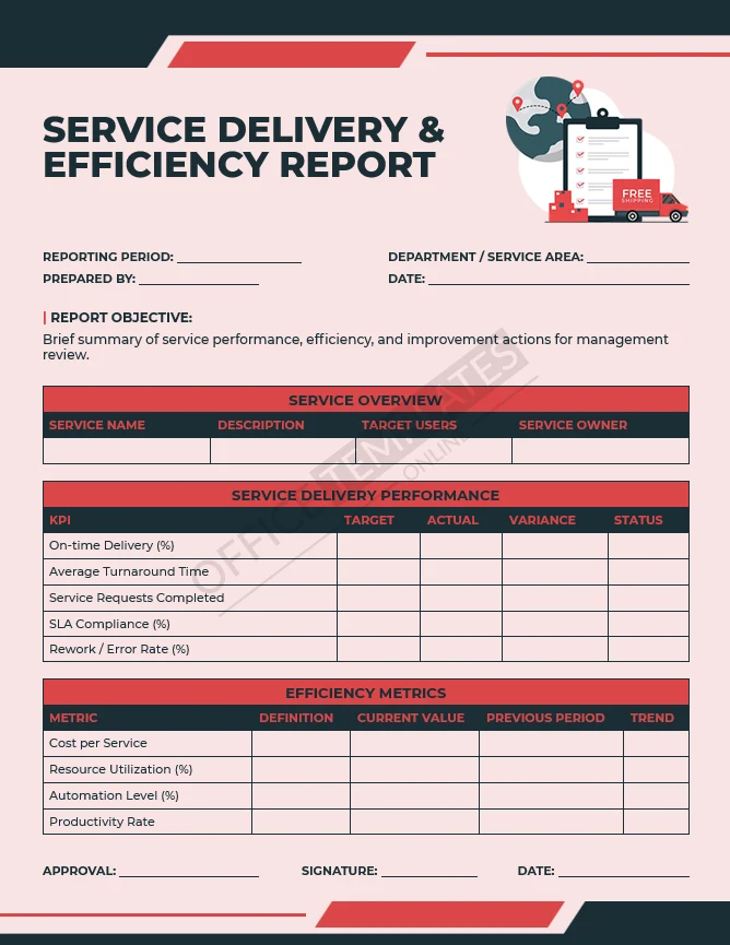 Service-Delivery-&-Efficiency-Report-Template