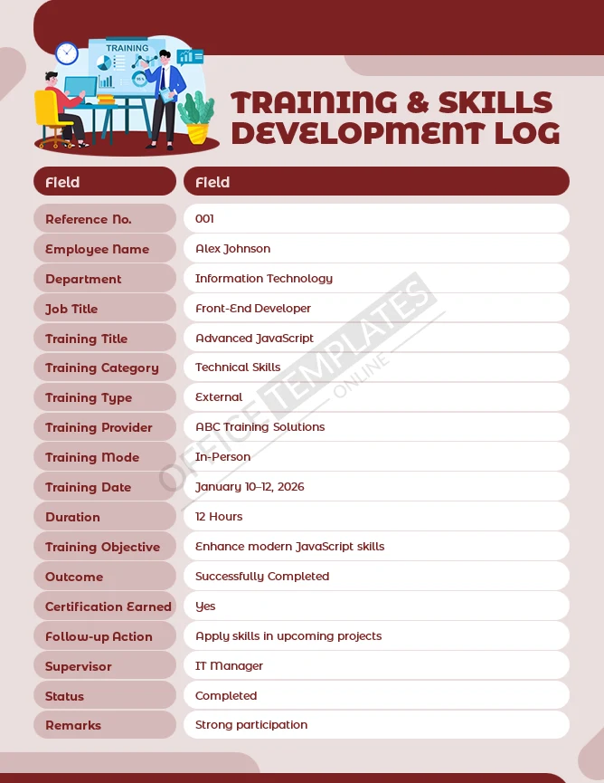 Training-&-Skills-Development-Log-template