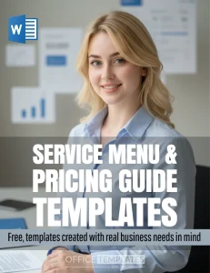 Free Service Menu & Pricing Guide Templates (Editable Word Files)
