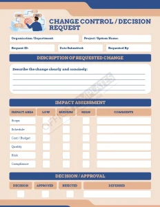 Change Control or Decision Request Template (Word)