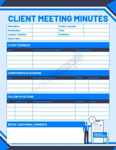 Client Meeting Minutes Template (Word)