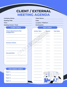 Client or External Meeting Agenda Template (Word)