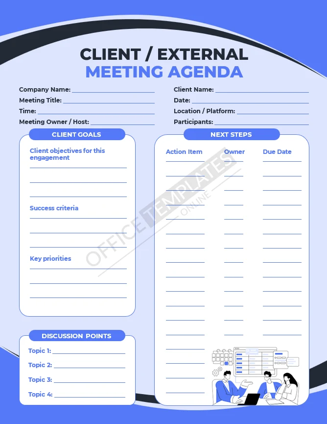 Client or External Meeting Agenda Template (Word)