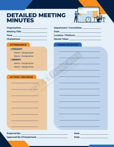 Detailed Meeting Minutes Template (Word)