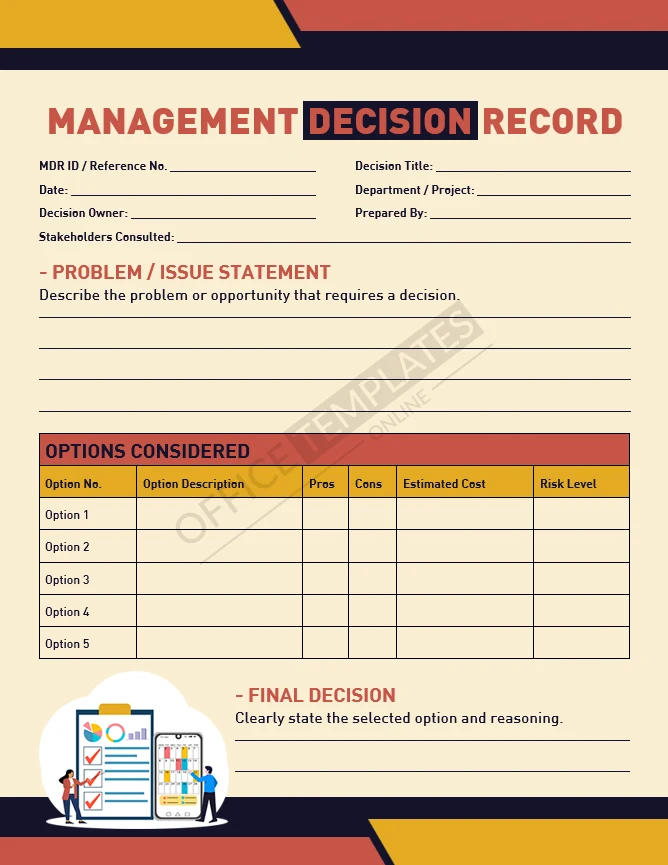 Management Decision Record Template (Word)