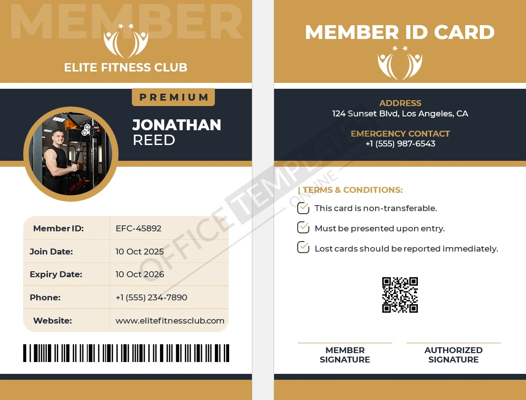 Membership ID Card Template for Word (Club/Organization Card) – Free Download