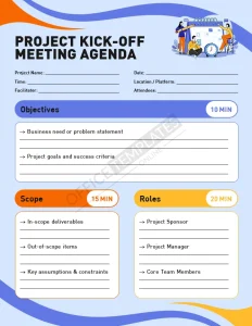 Project Kick-off Meeting Agenda Template (Word)