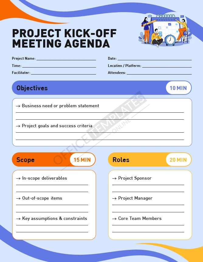 Project Kick-off Meeting Agenda Template (Word)