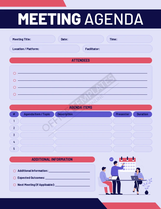 Standard Meeting Agenda Template (Word)