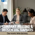 Free Company Meeting & Decision Log Templates for Daily Business Operations