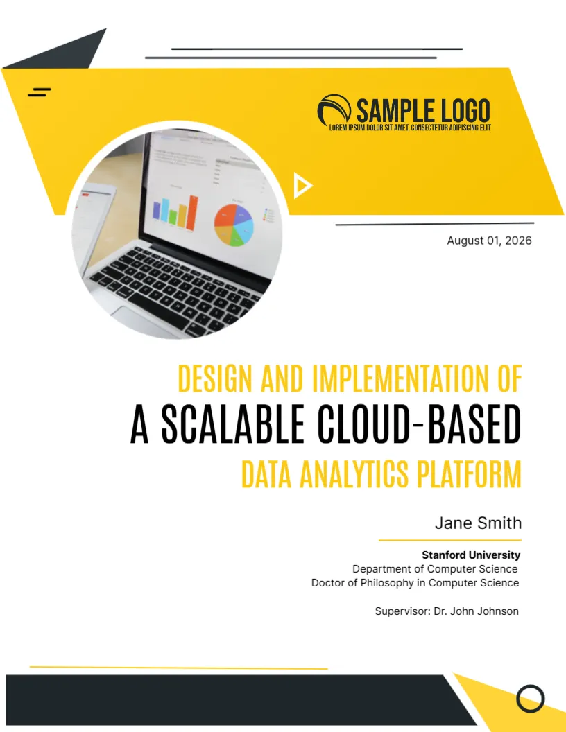 Cover Page for Thesis and Dissertation Projects