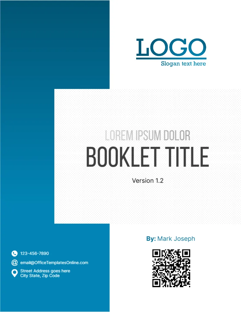 Cover Page for Booklet
