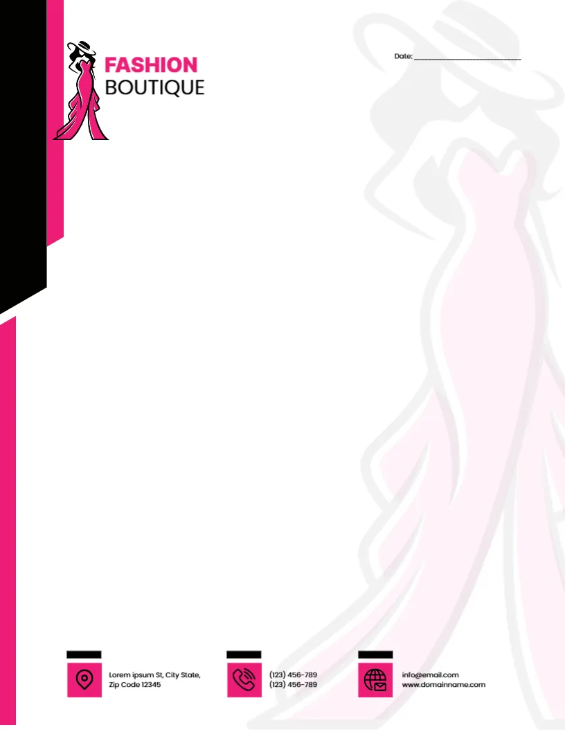 Letterhead Fashion Boutique Template