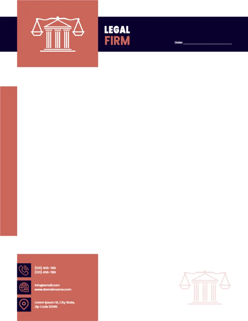 Letterhead Legal Firm Template