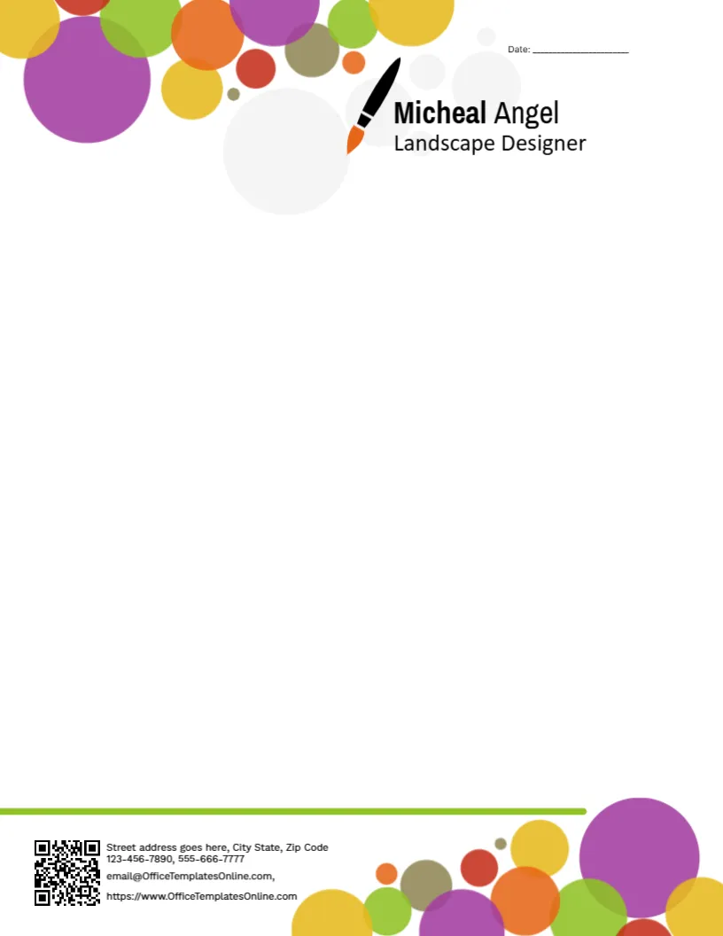 Colorful Letterhead For Designers