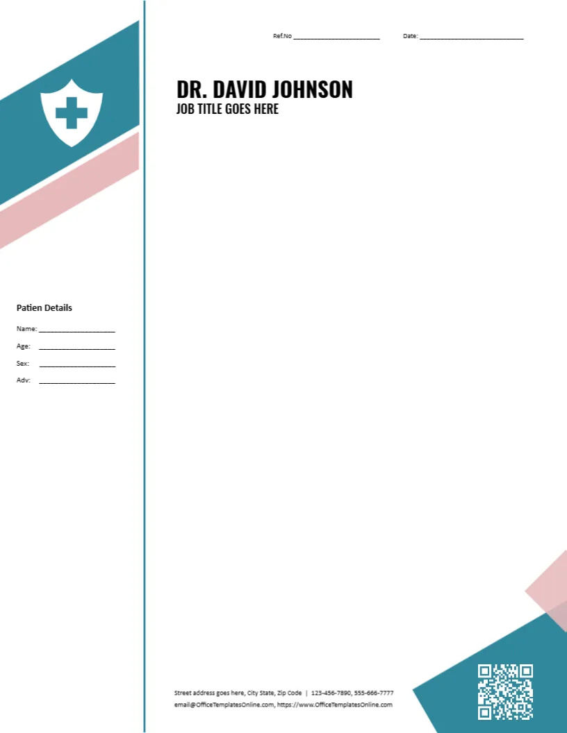 Personal Letterhead Design For a Doctor