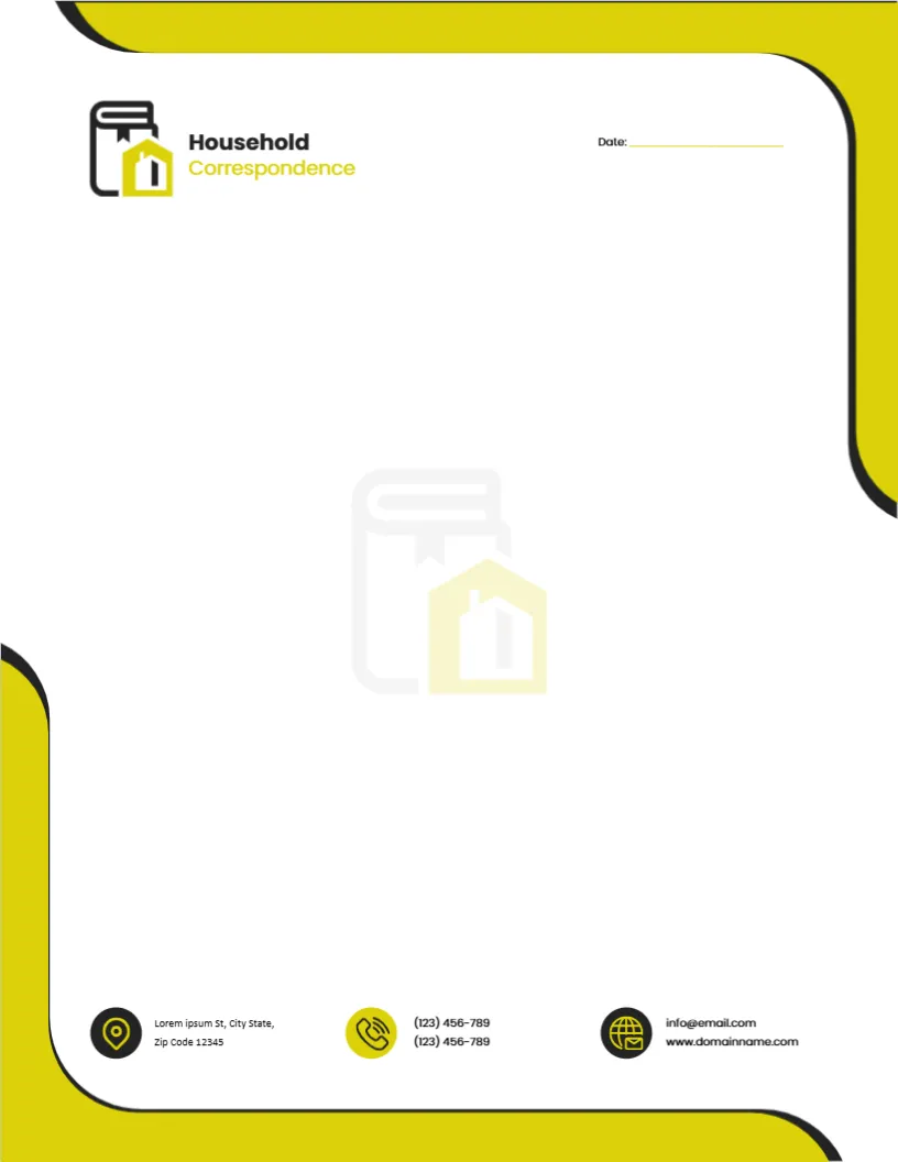 Letterhead for Household Correspondence